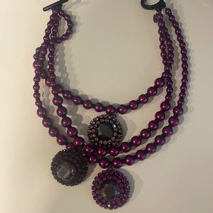 Giorgio Armani purple beaded necklace